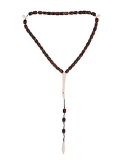 Handcrafted individual rosary made of brown kahraman and aaj
