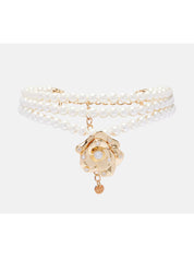 Gold Flower Pearl Choker