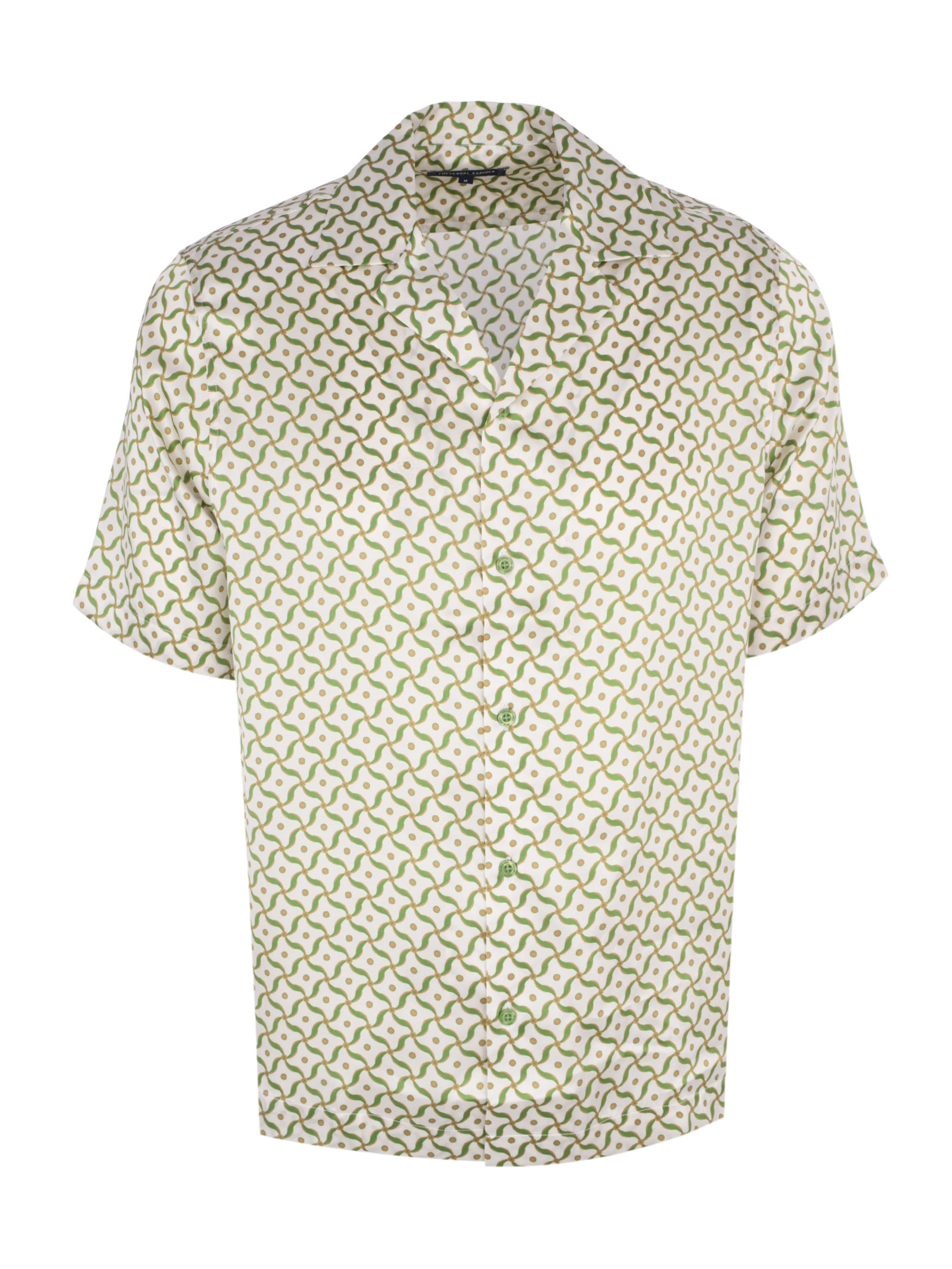 ROBERTO SILK SS SHIRT LOTUS PRINT