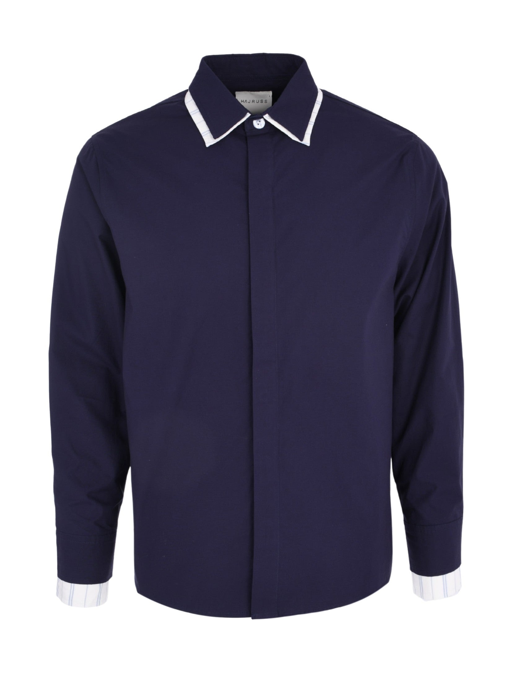 Navy double stripes shirt