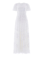 Anais sequin short sleeve gown