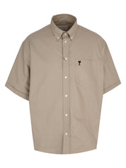 Embroidered boxy short sleeve shirt