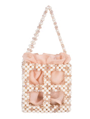 Ivory & champagne tekla bucket bag