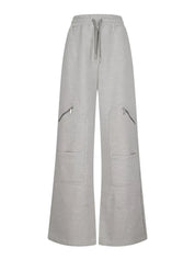 Bookish Big Pocket Cargo Sweatpants - Grey Melange Rodio
