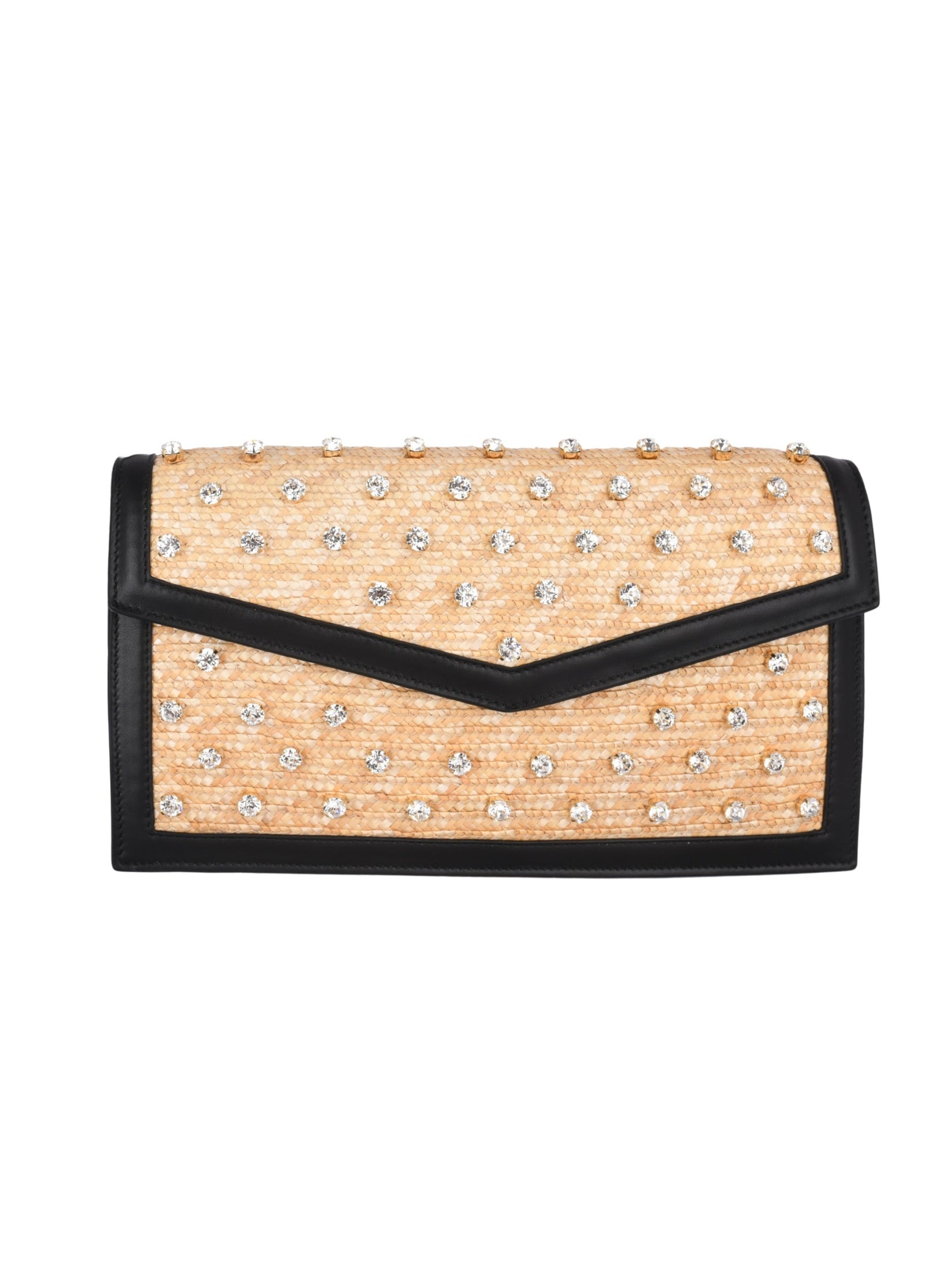 Vivi crystal black clutch