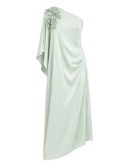 Hand embroiderd sholder  slanting short sleeves and off shoulder