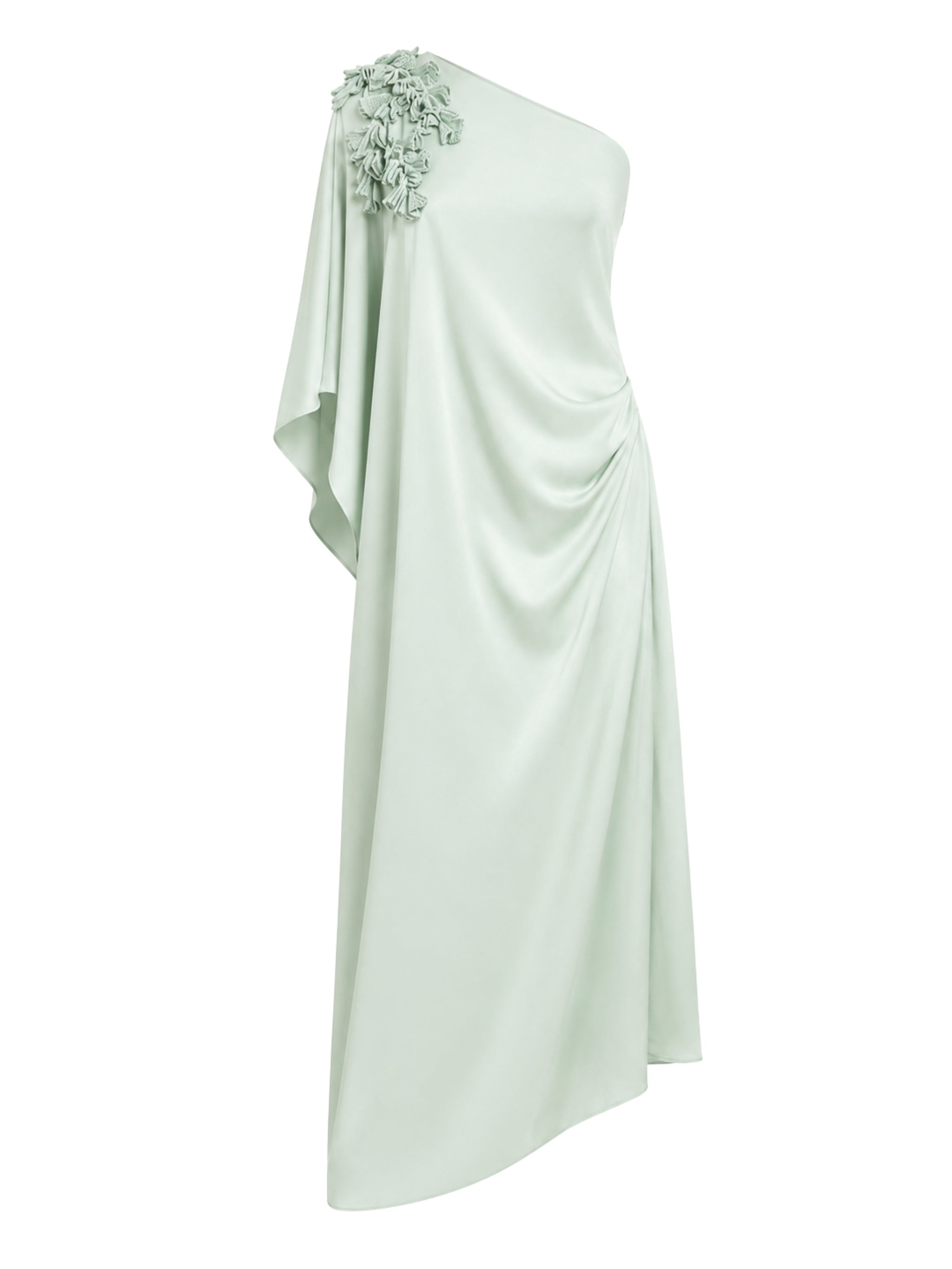 Hand embroiderd sholder  slanting short sleeves and off shoulder