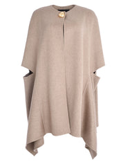 CASHMERE DOUBLE CAPE WITH PEPITA DETAIL