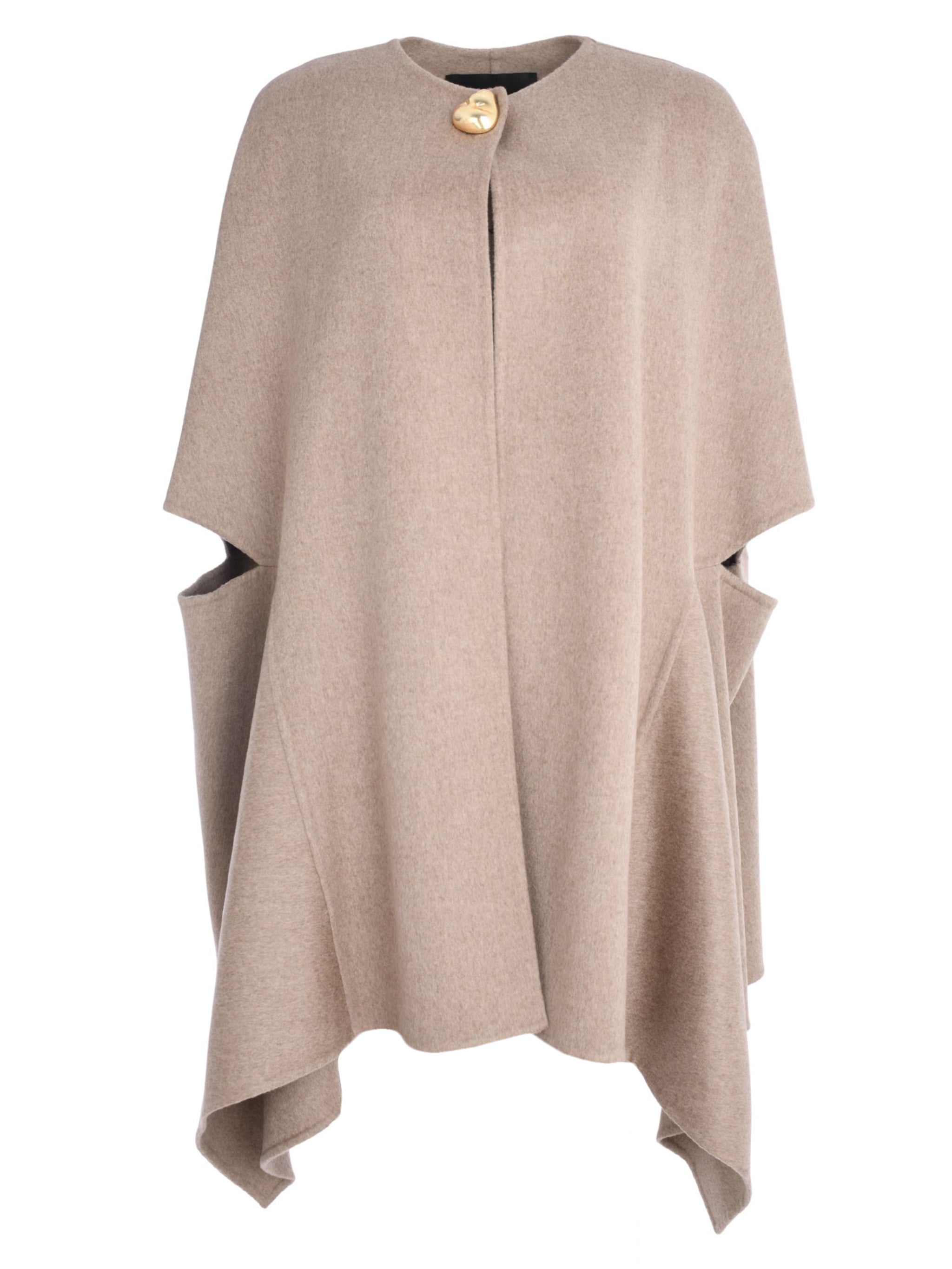 CASHMERE DOUBLE CAPE WITH PEPITA DETAIL