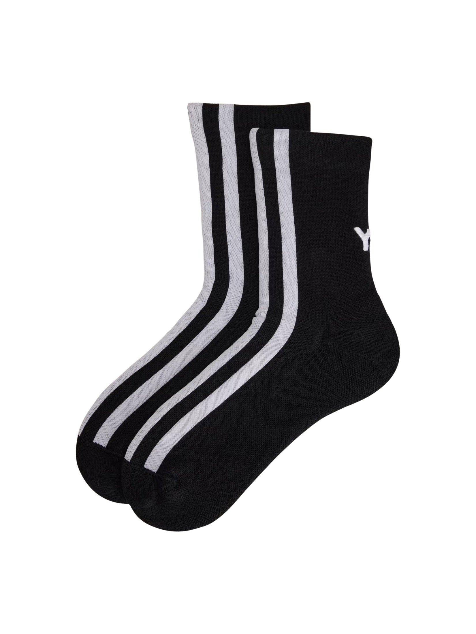 Y-3 stripes socks black