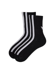 Y-3 STRIPES SOCKS BLACK