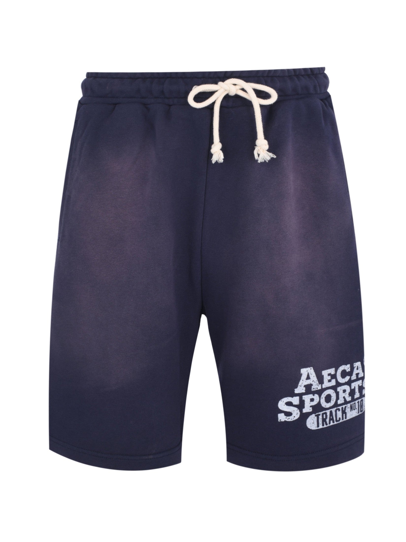 Washed cut-off hem sweat shorts