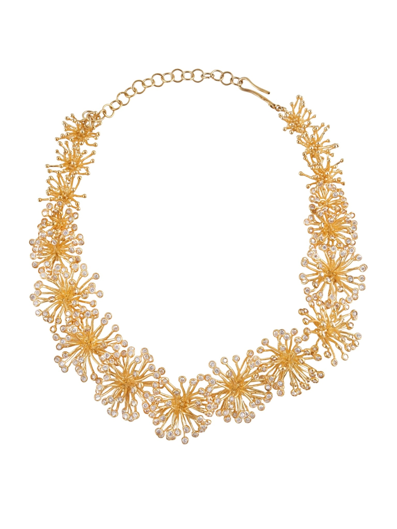 Statement multi pollen necklace with stones