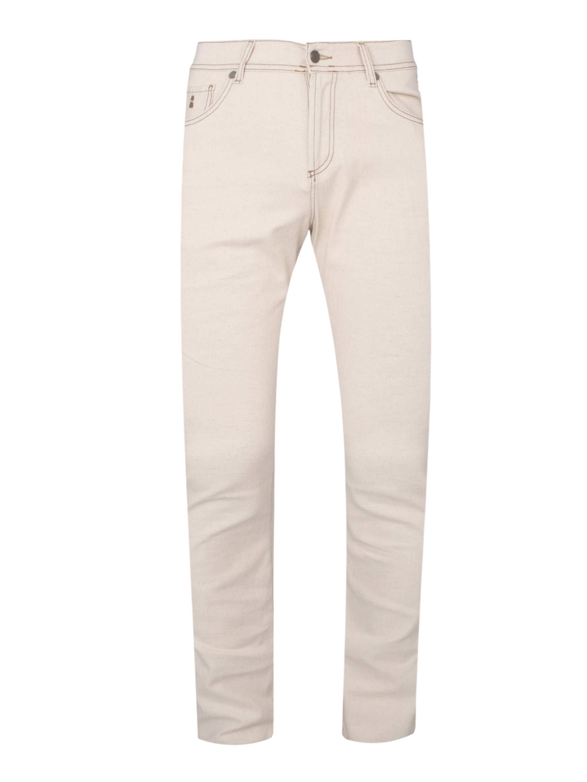 Cotton linen 5 pocket denim