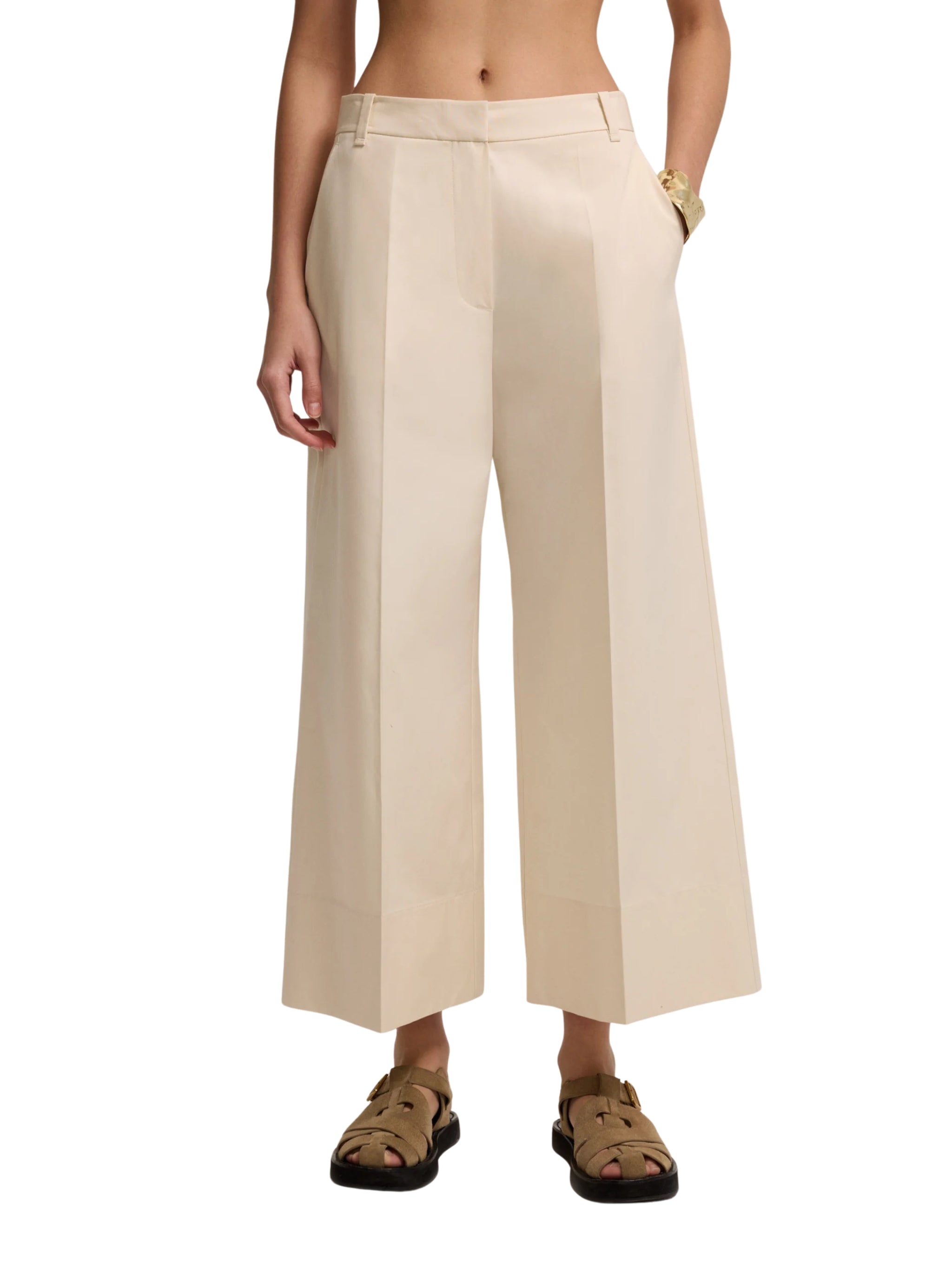 COTTON BEIGE TROUSERS