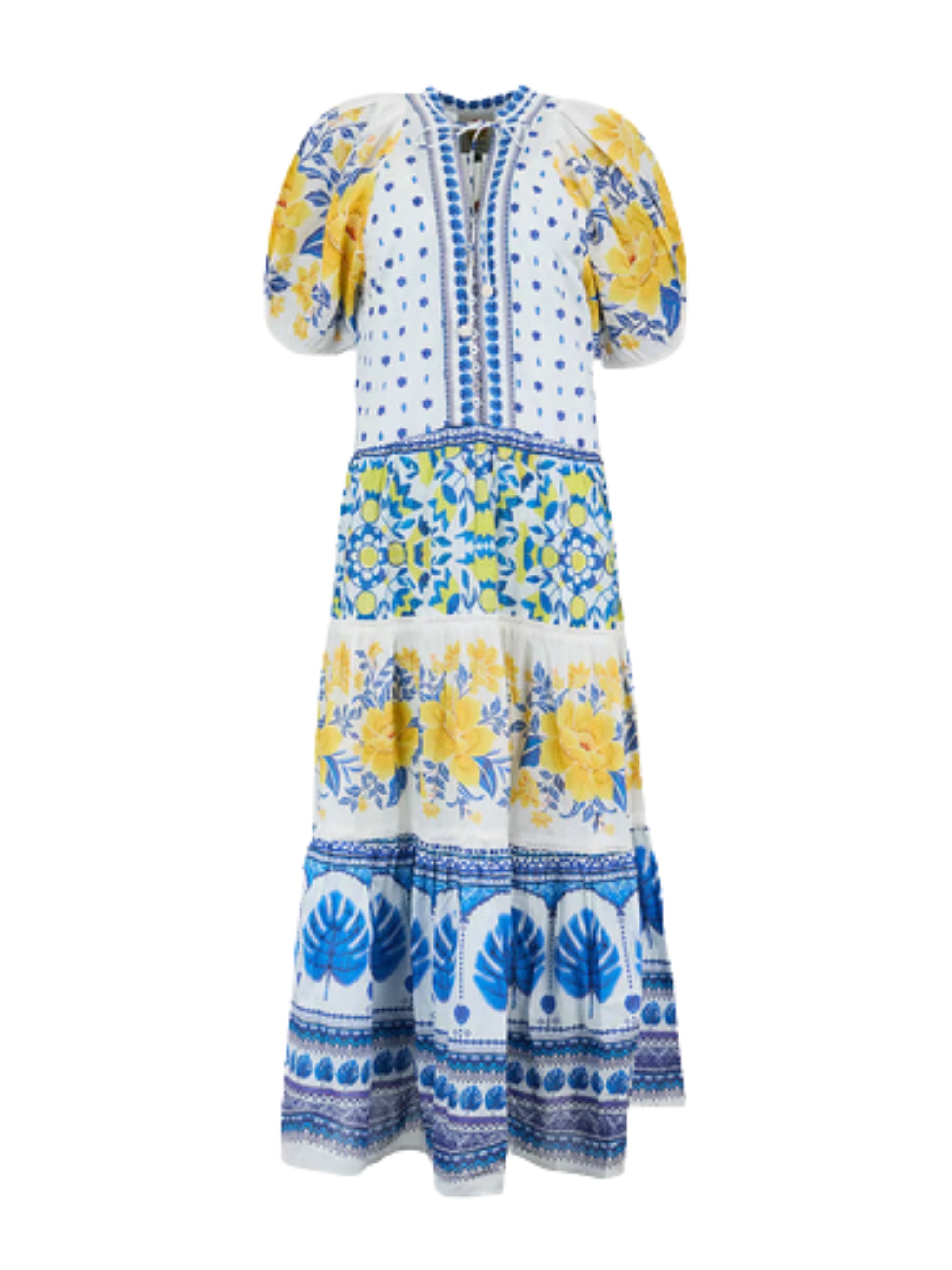 ZULI OFF-WHITE MIDI DRESS SHORT SLEEVES