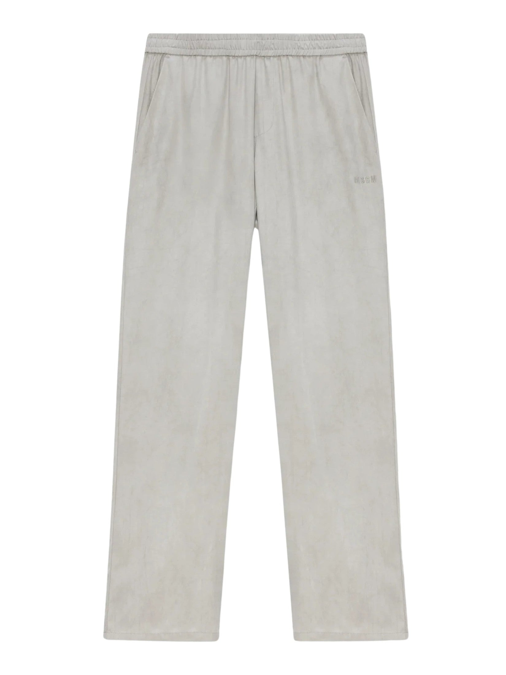 Ice grey wide-leg lyocell trousers