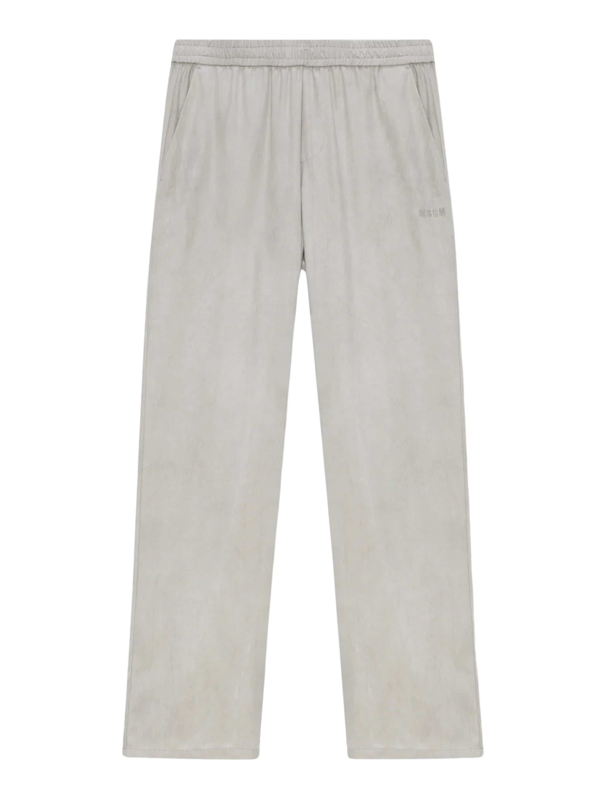 Ice grey wide-leg lyocell trousers
