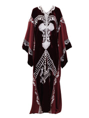 Silk-velvet emrodery kaftan