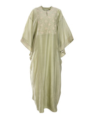 GREEN FLOWER EMB KAFTAN