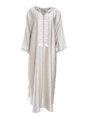 TIMELESS HARMONY – WHITE & GRAY KAFTAN