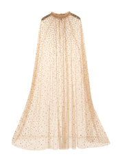 Sequin cascade midaxi open cape