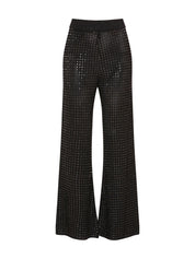 PANTS WITH ALL OVER CRYSTAL DETAILS IN BLACK