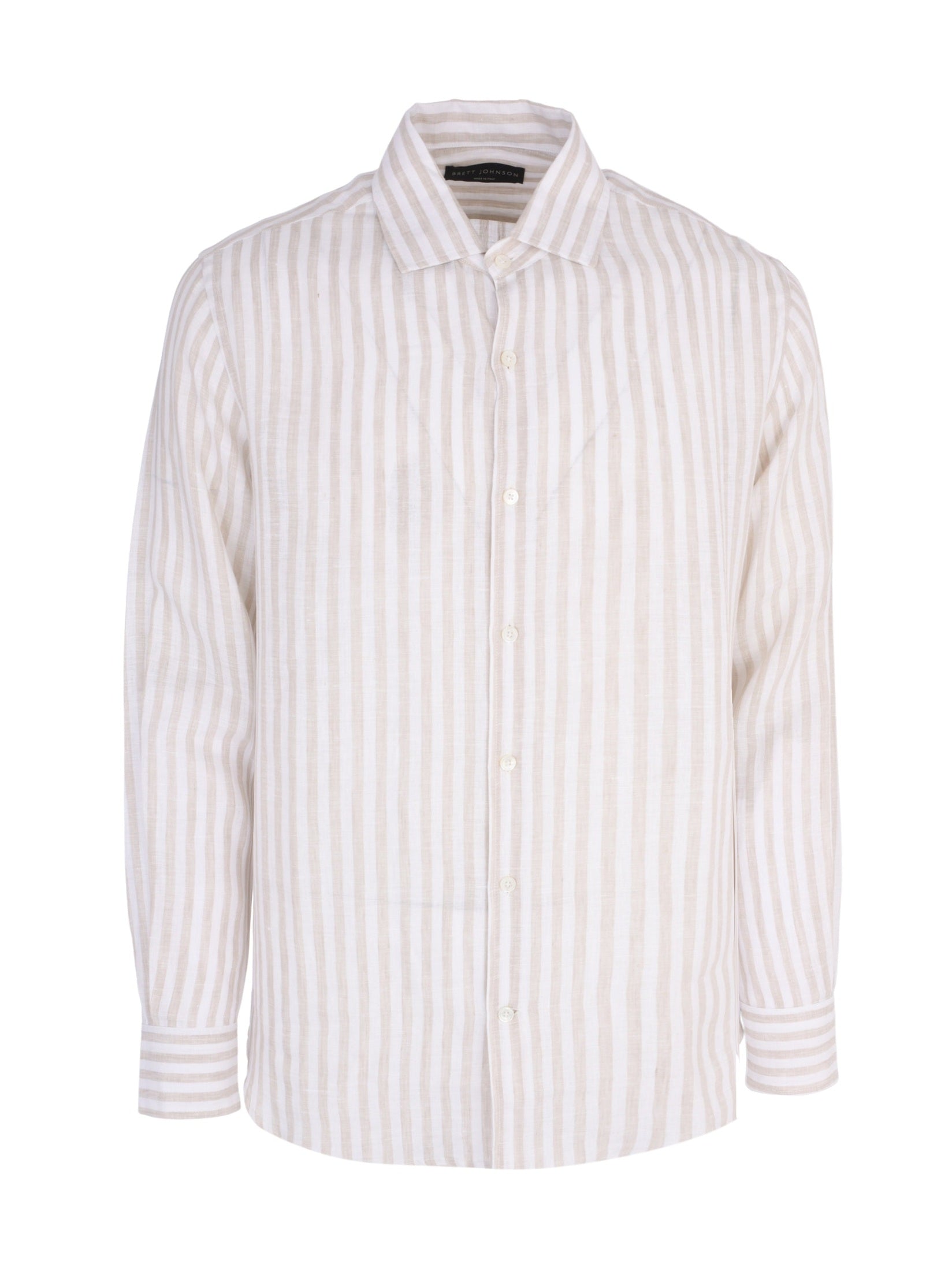 Linen stripe casual shirt