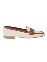 Loafer nappa & canvas tan & beige