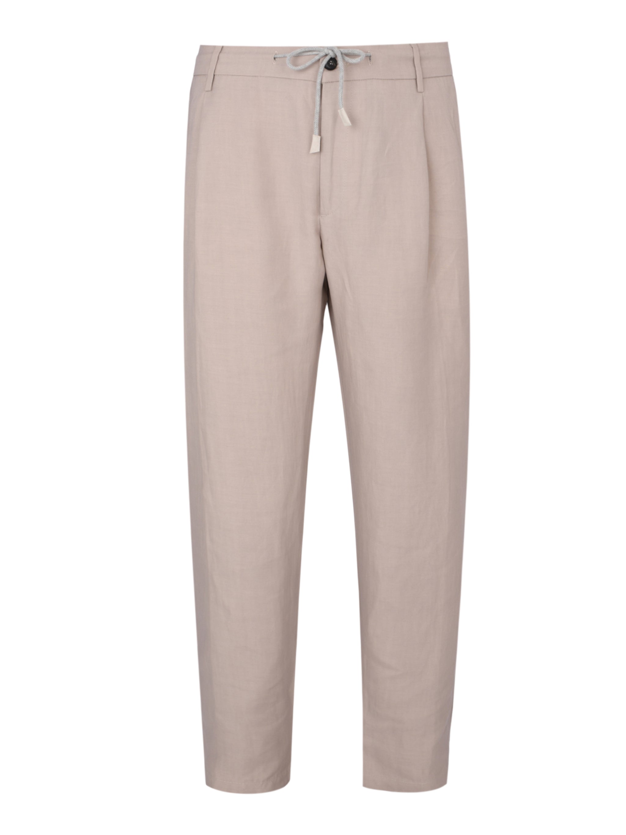 Drawstring Pleated Jogger Trousers