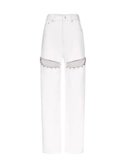 CRYSTAL SLIT JEAN