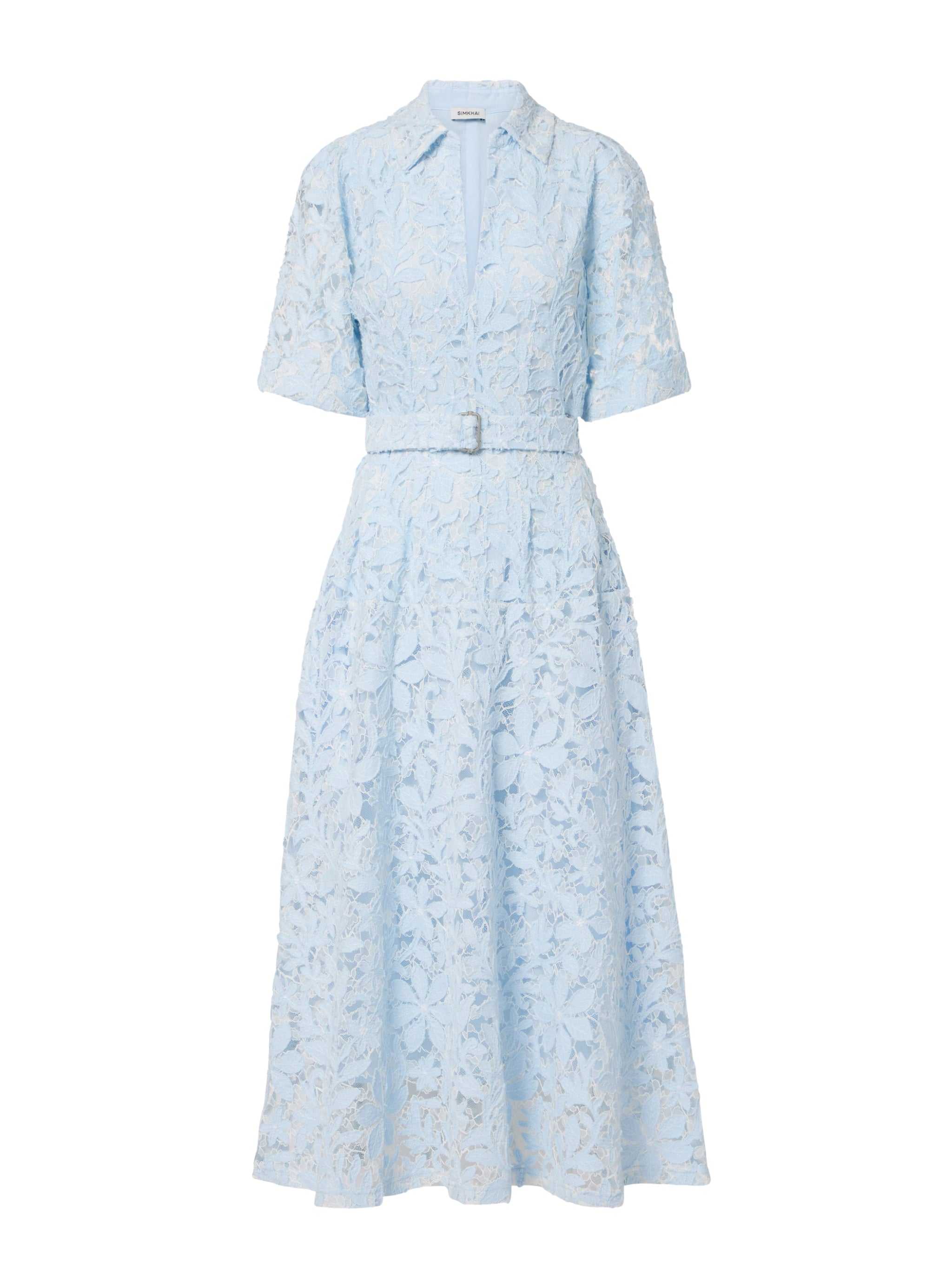 Deanna s/s belted midi dress