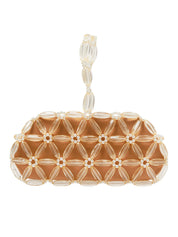 Honey musturd & ivory tebea clutch