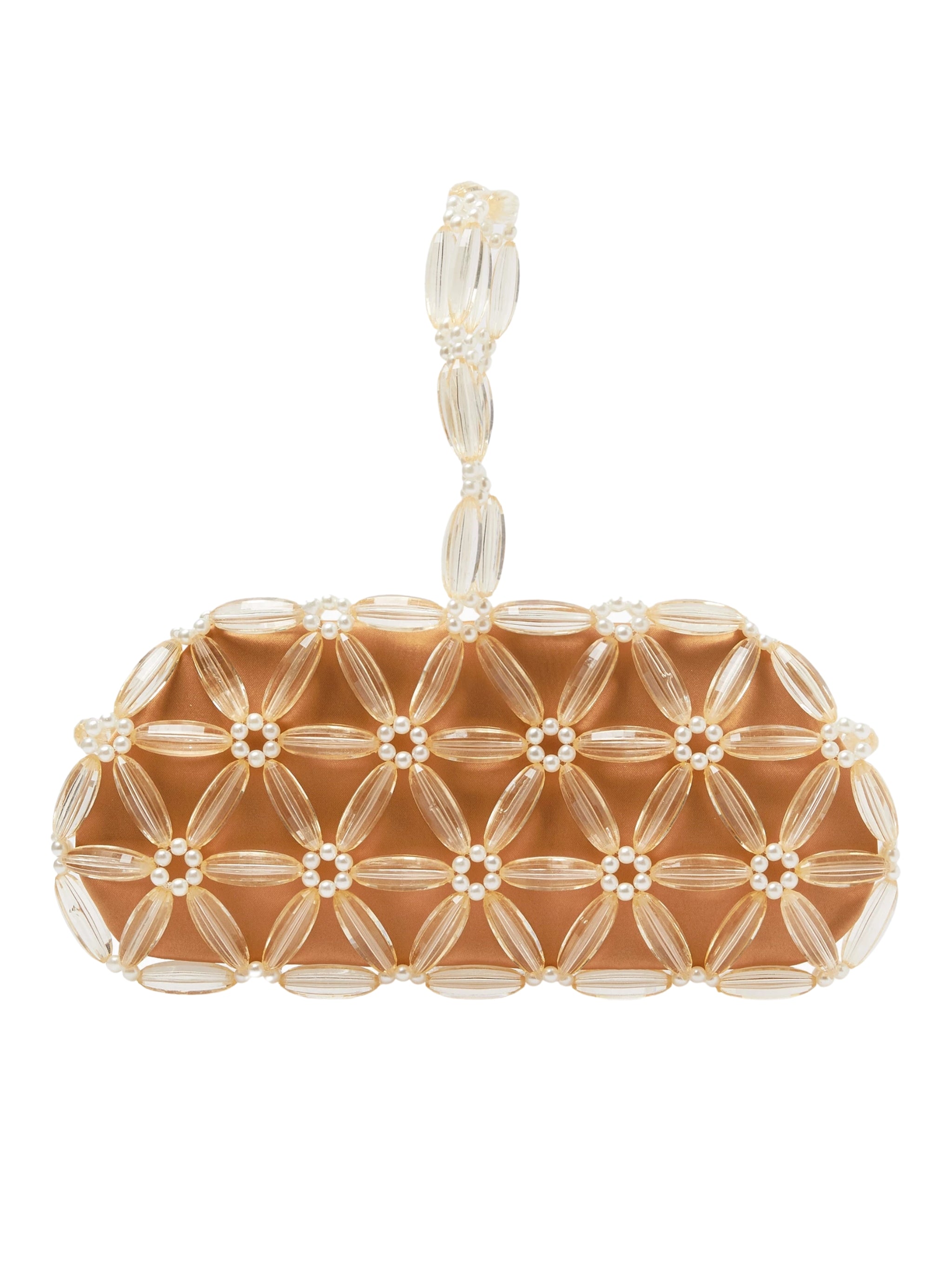 Honey musturd & ivory tebea clutch
