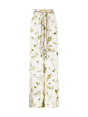 SCARF BELT WIDE LEG PANT