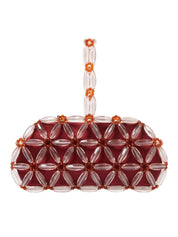 Dusty rose & amber tebea clutch