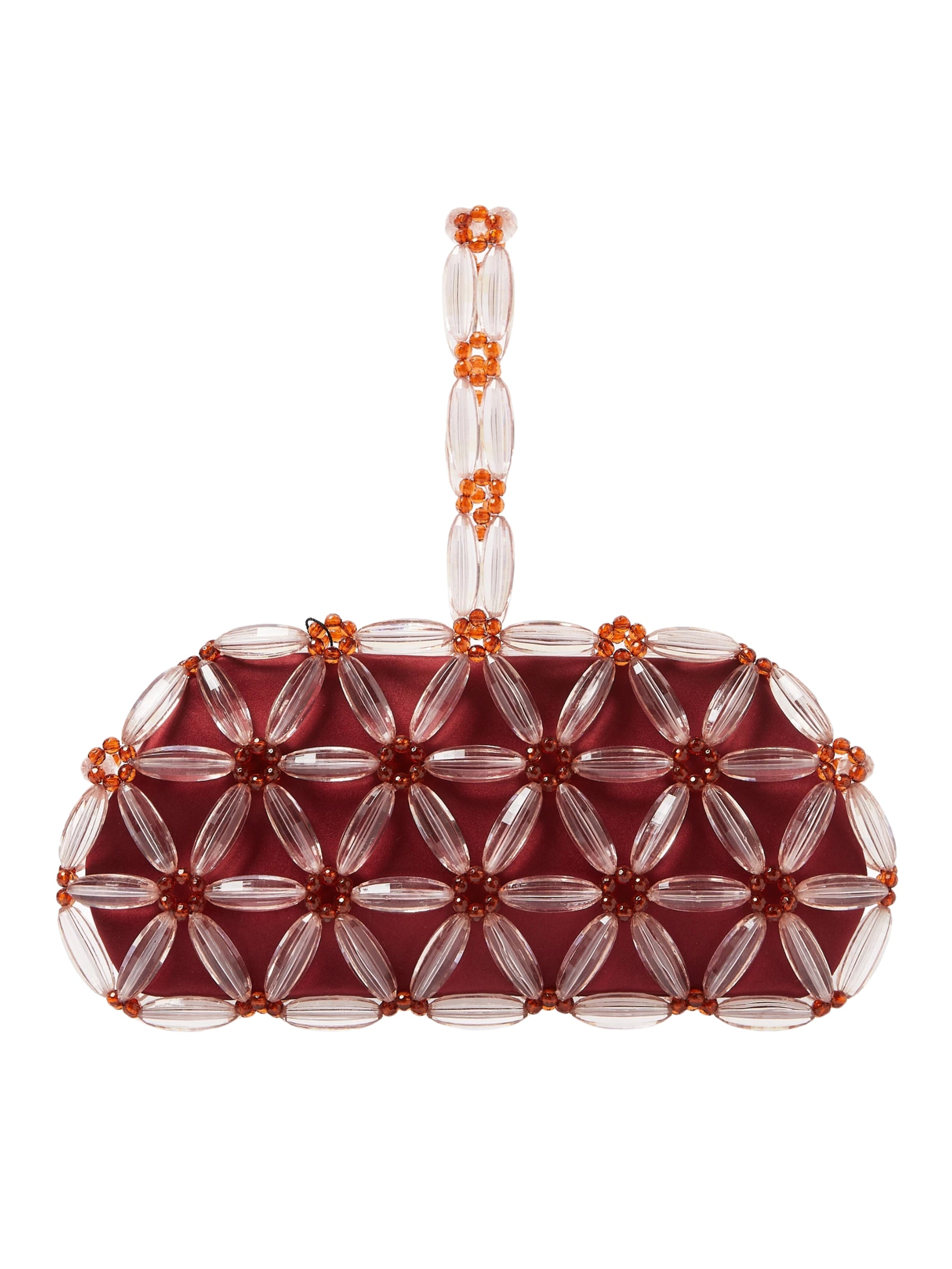 Dusty rose & amber tebea clutch