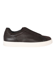 Clay grained-leather sneakers