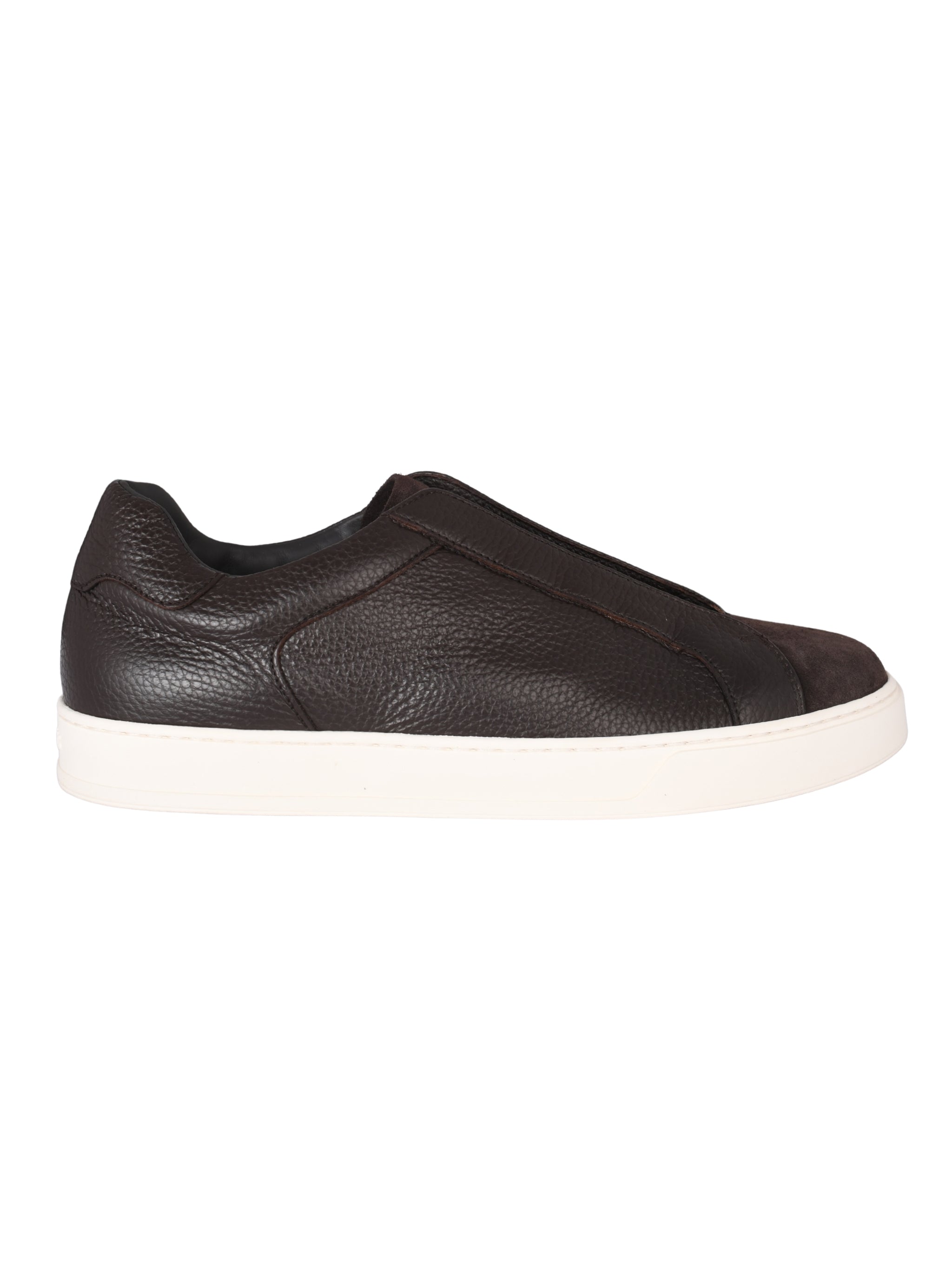 Clay grained-leather sneakers