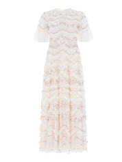 Marina ruffle ankle gown