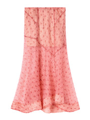 Shibori organza fluid skirt
