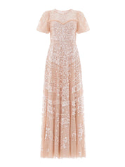 Anais sequin short sleeve gown