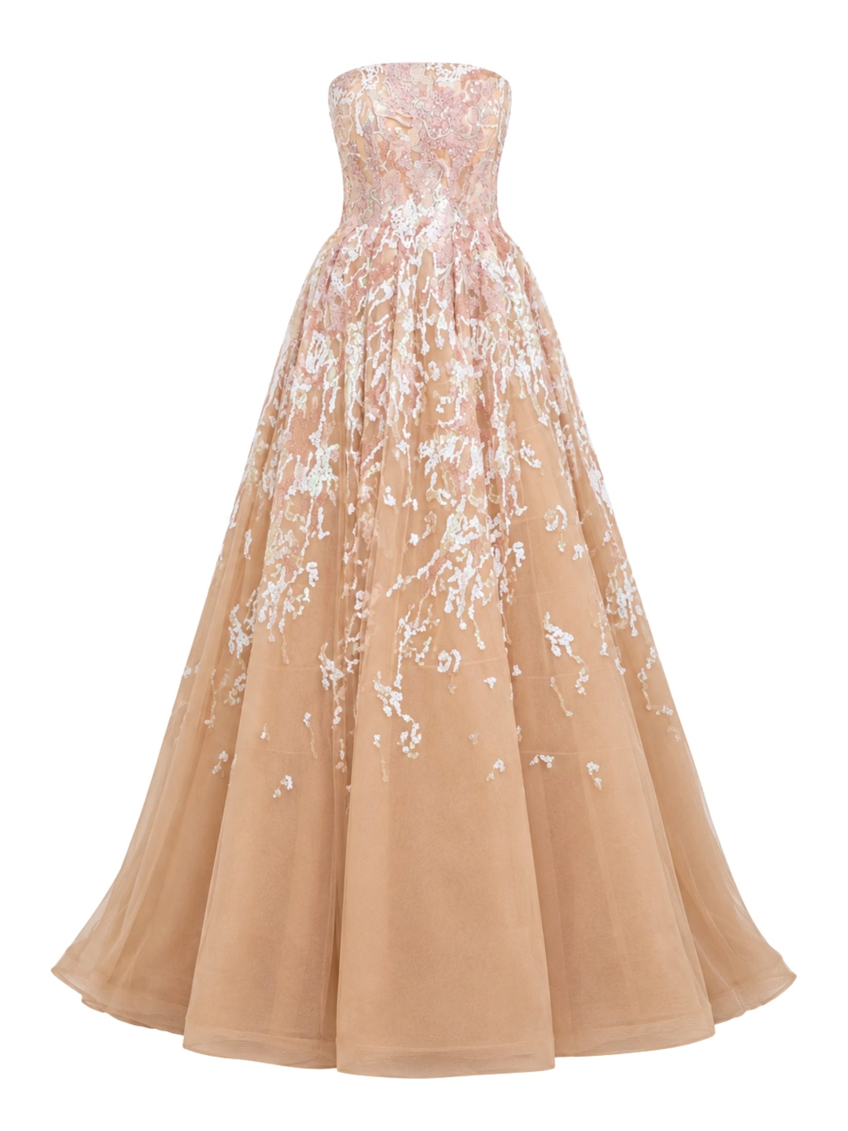 Sequin embroidered long dress