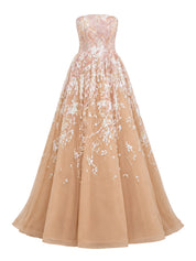 Sequin embroidered long dress
