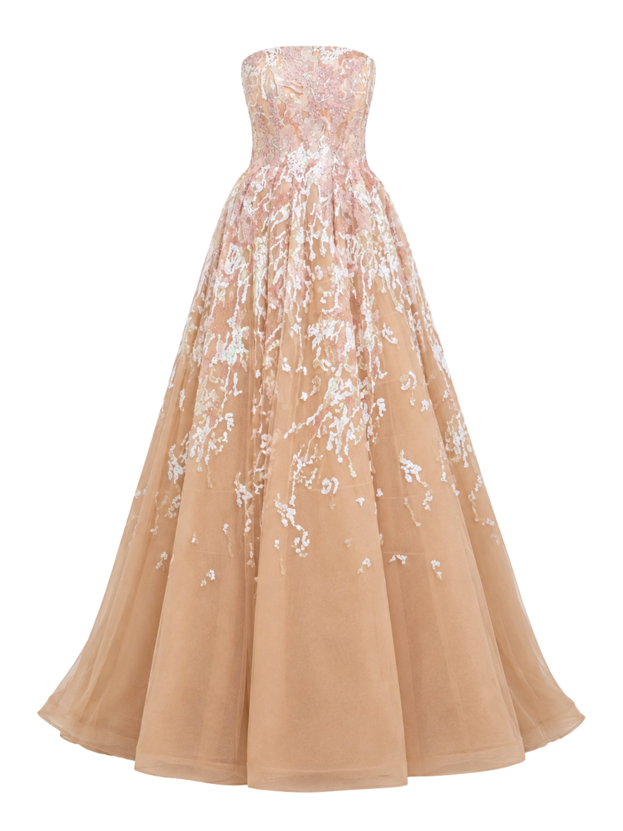 Sequin embroidered long dress
