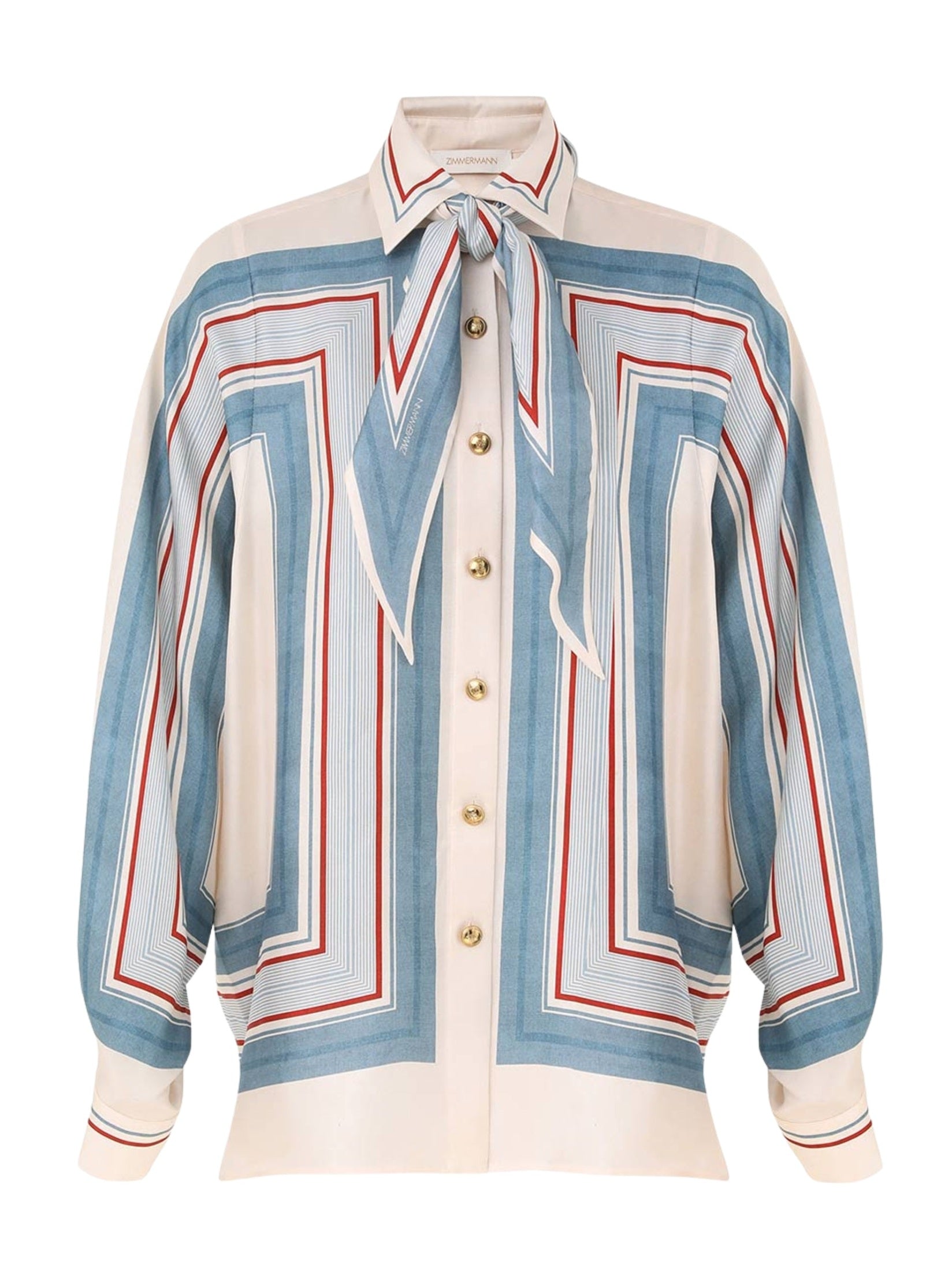 Relaxed scarf shirt