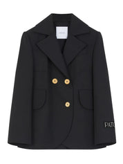 Belted tailored jacket in sustainable technical wool