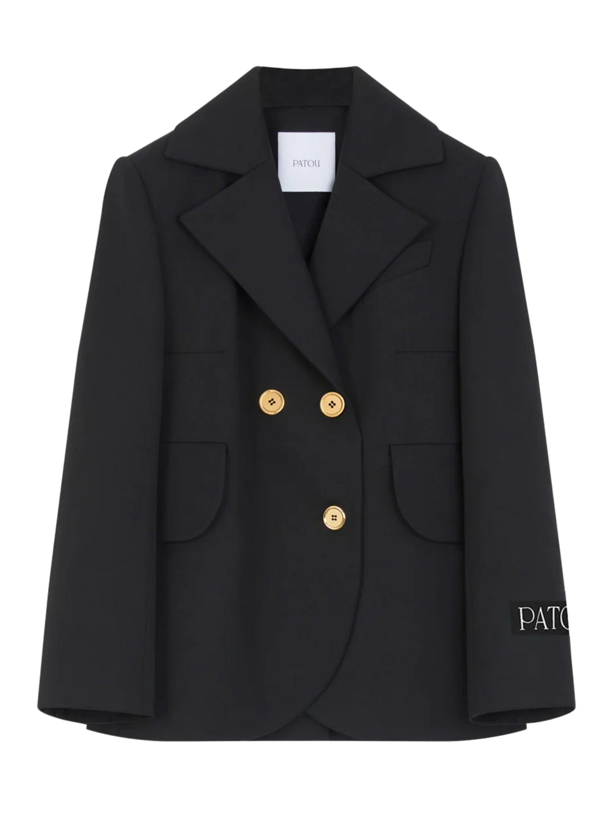 Belted tailored jacket in sustainable technical wool