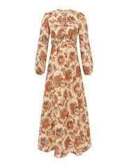 Aster long sleeve midi dress