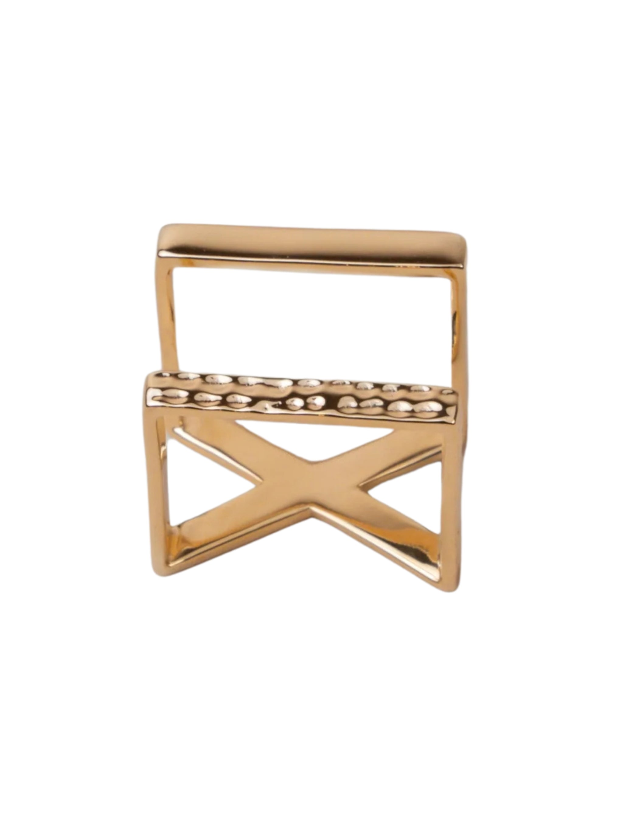 The x ring in sterling silver & 18k gold vermeil